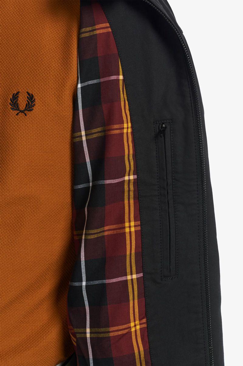 Black Fred Perry Harrington Men's Jackets | PH 1192ZUTG